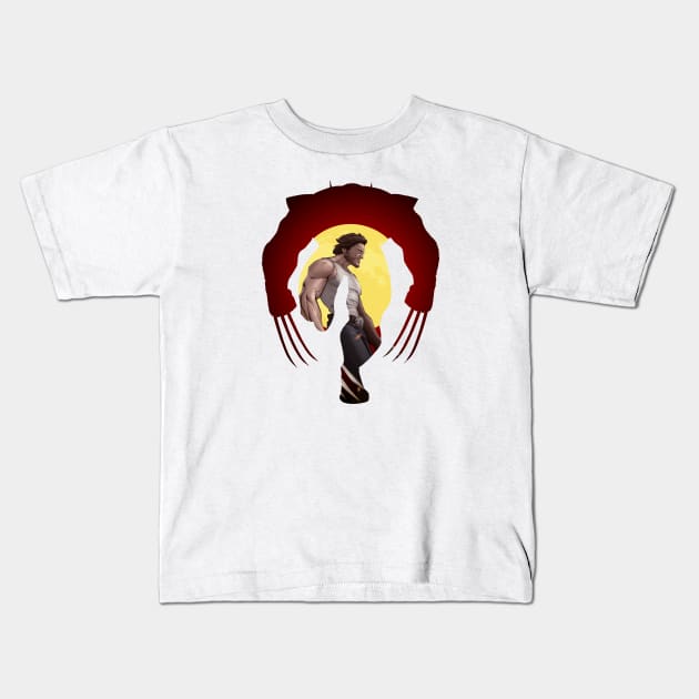 Red Logan Kids T-Shirt by capricorn